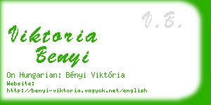 viktoria benyi business card